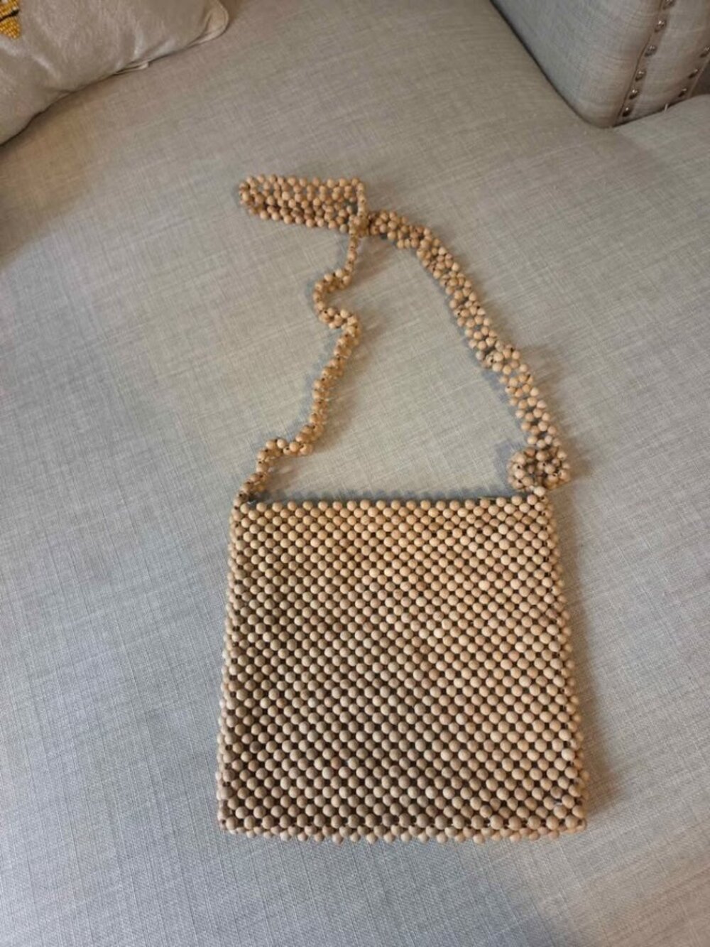 Lisa Ganz vintage wooden beaded bag